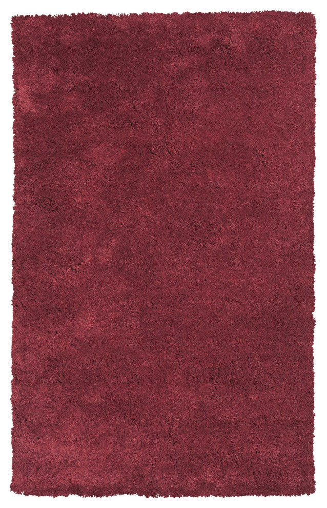 HomeRoots 5'x7' Red Hand Woven Indoor Shag Area Rug