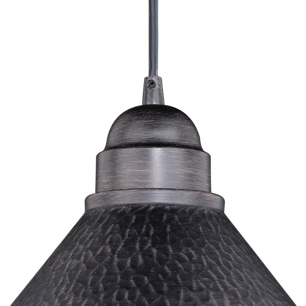 Outland 10" Outdoor Pendant Light Aged Iron and Light Gold