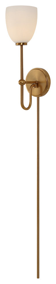 Trophy 1 Light Brass Sconce