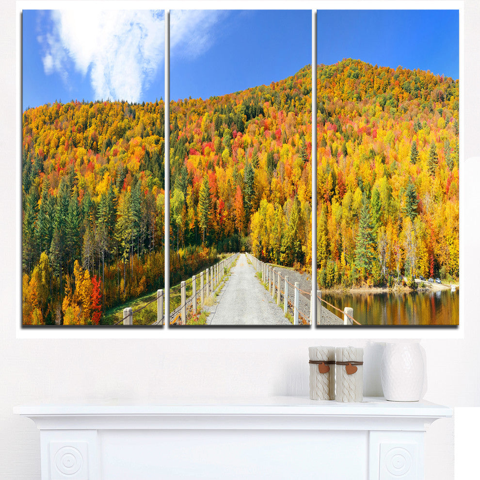"Stowe Countryside View Panorama" Metal Wall Art, 3 Panels, 36"x28"