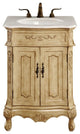 Elegant VF-1001 24" Single Bathroom Vanity Set, Antique Beige