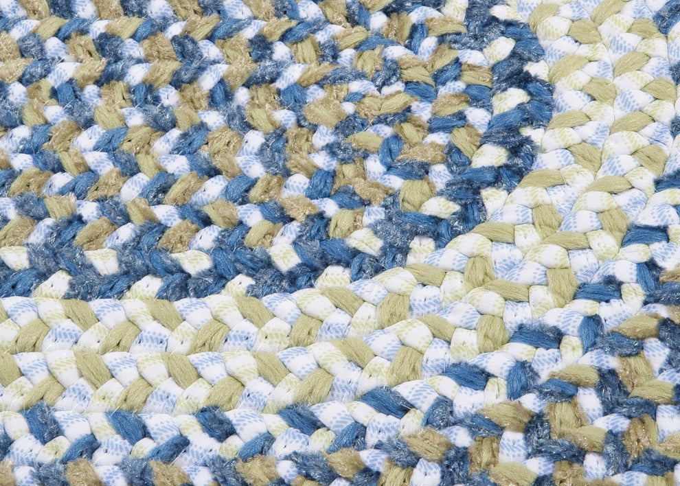 Colonial Mills Blokburst BK59 Blueberry Pie Kids/Teen Area Rug, Oval 7'x9'