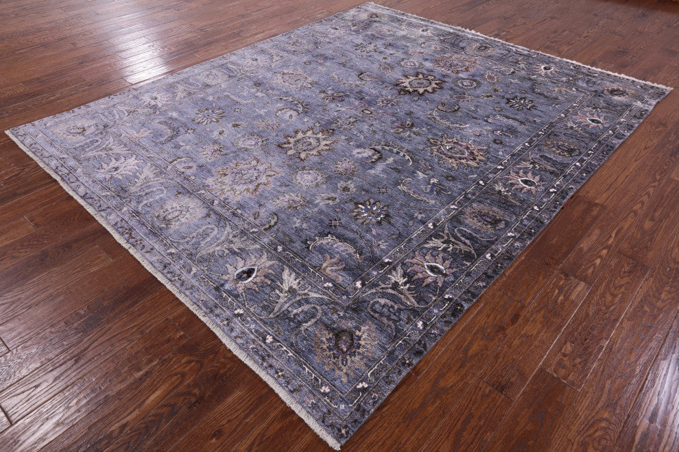Persian Handmade Silk Rug 7' 8" X 9' 6" Q9028