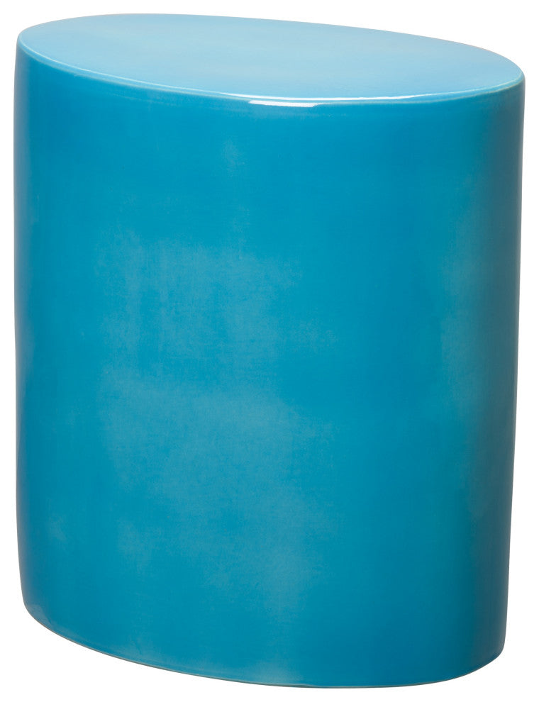 Turquoise Oval Stool