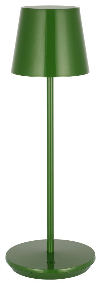 Mena 1-Light Modern Rechargeable Table Lamp, Green