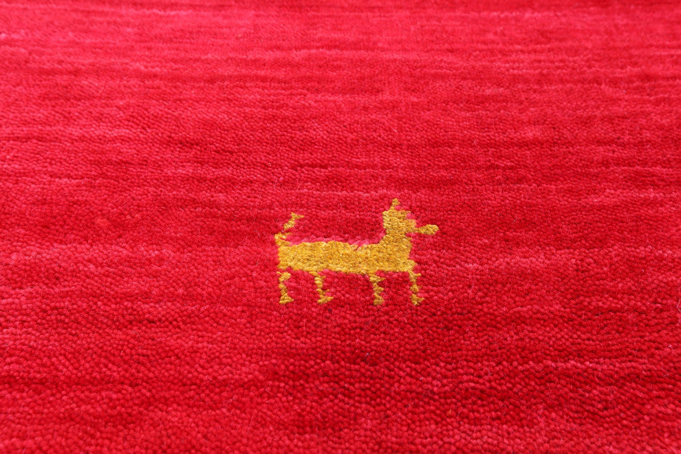 10' Square Persian Gabbeh Handmade Wool Rug - Q15030