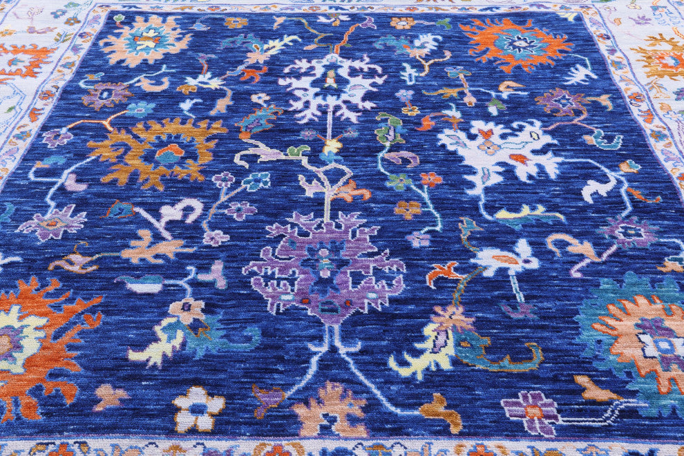 10' Square Turkish Oushak Handmade Wool Rug - Q13545