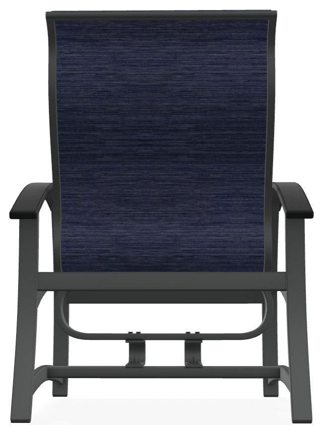 Belle Isle Sling Outdoor Hidden Motion Lounge Chair, Collect Indigo/Graphite