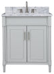 Avanity Bristol 30" Vanity Combo in Light Gray and Carrara White Marble Top