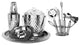 9 Piece Stainless Steel Bar Set with Pineapple Design