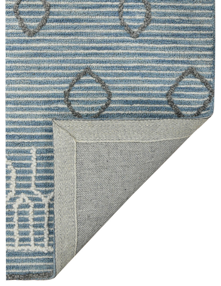 Berlin Lanmore Area Rug, Blue, 9'' x 13'', Geometric