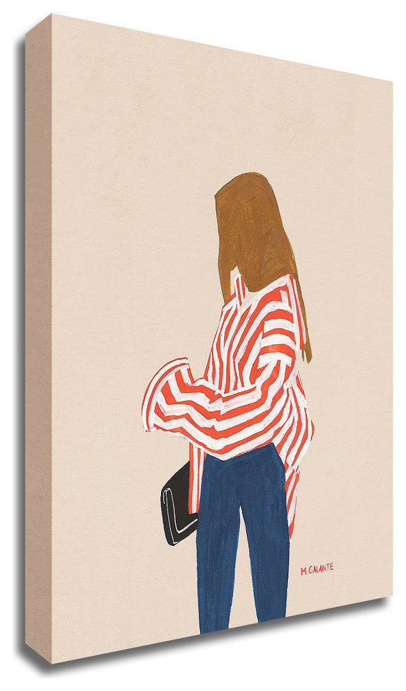 Red Stripes by Megan Galante, Print on Canvas, 30"x40"