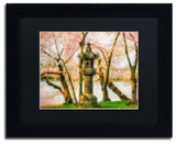 'Japanese Stone Lantern' Matted Framed Canvas Art by Lois Bryan