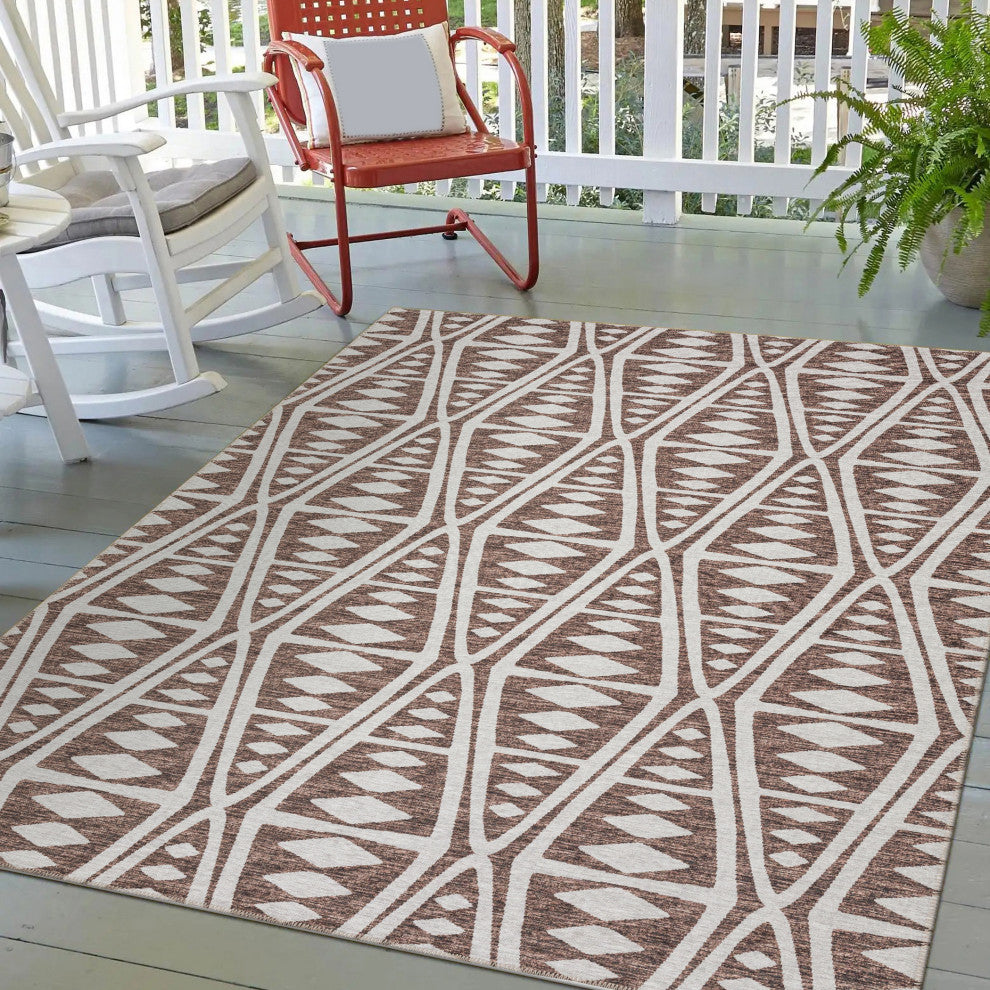 Indoor/Outdoor Sedona SN6 Coffee Machine Washable 5' x 7'6" Rug