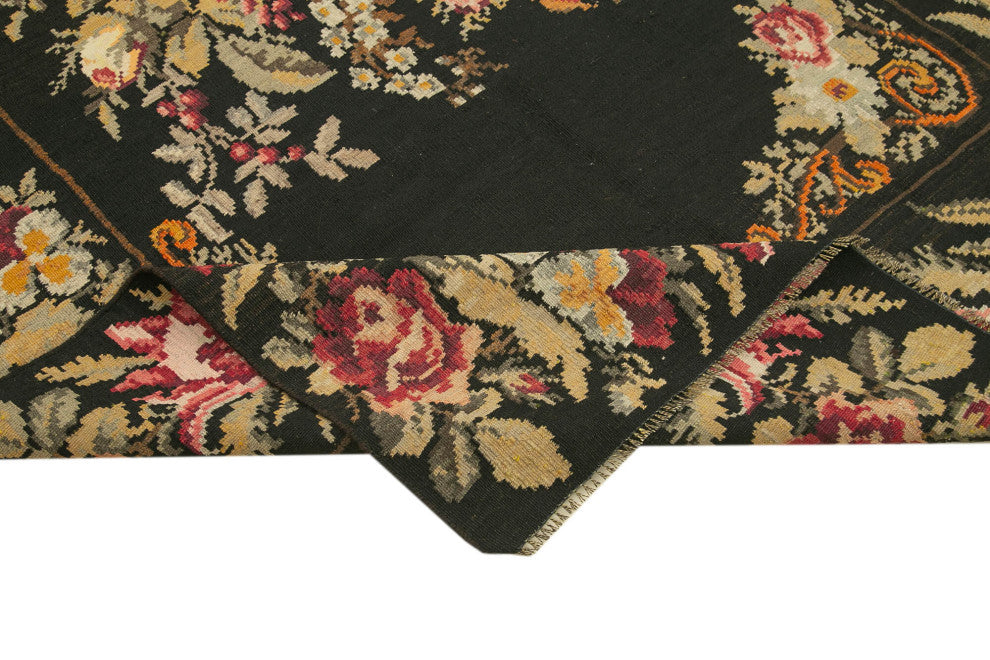 Rug N Carpet - Handmade Moldovan 5' 5'' x 13' 0'' Vintage Floral Kilim Rug