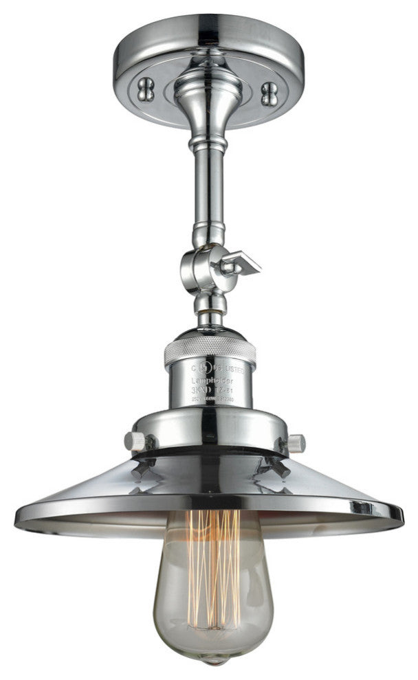 Innovations Lighting 201F-Pc-M7-Led 1 Light Dimmable Led Semi-Flush Mount