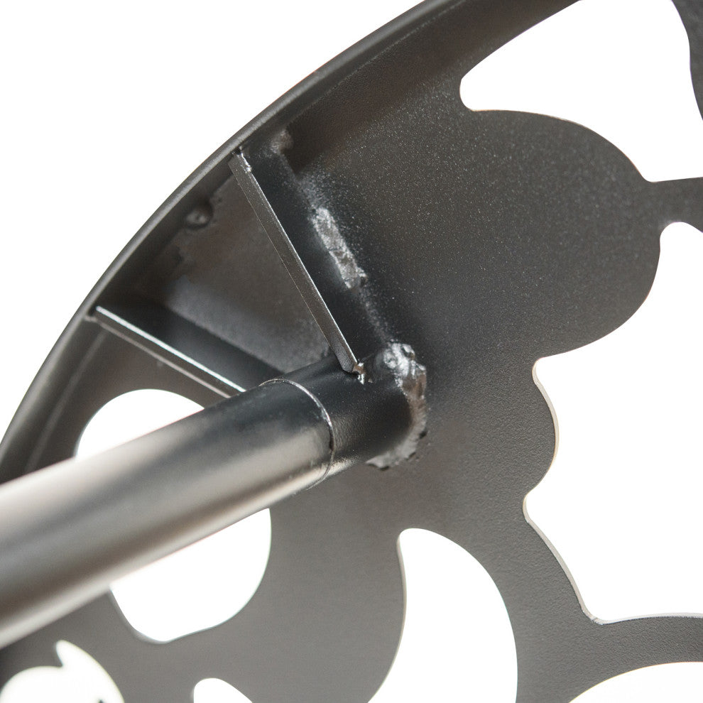 LeisureMod Devon Outdoor Dining Set with Glass Table and 2 Chairs, Black