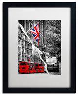 'London Bus' Matted Framed Canvas Art by Philippe Hugonnard