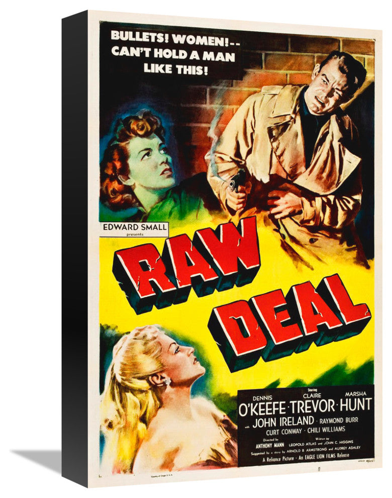 "Raw Deal" Stretched Canvas Giclee by Hollywood Photo Archive, 11x16"