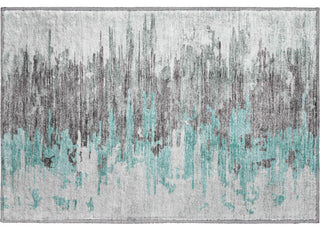 Premium Machine Washable Mayfield AMF704 Teal 1'8" x 2'6" Rug