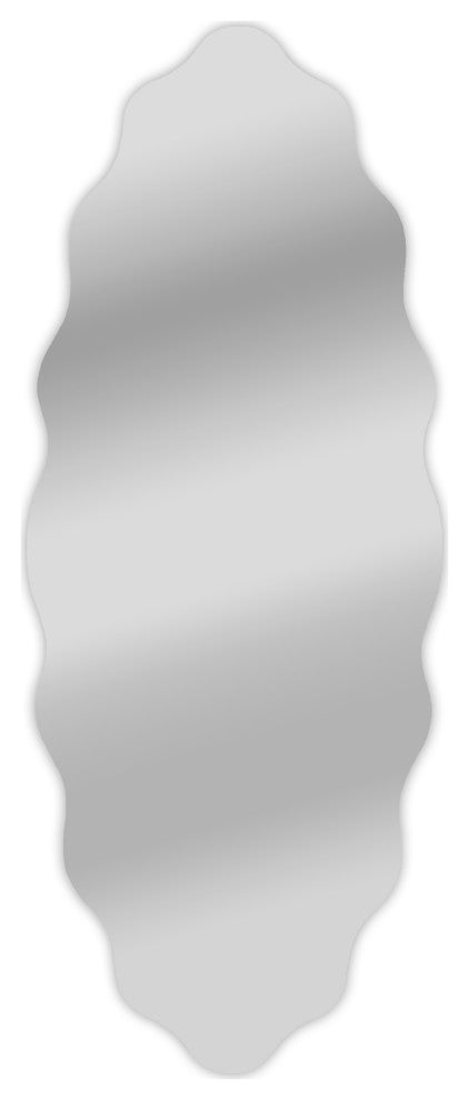 Chloe'S Reflection Verical/Horizontal Hanging Oval Frameless Wall Mirror 49" H