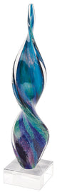 Badash GW597 Murano Style Art Glass Corkscrew Centerpiece Crystal Base