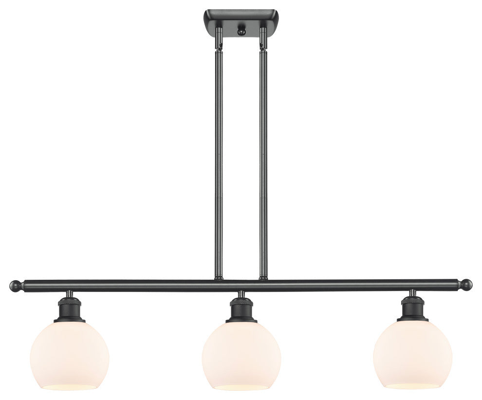 Innovations 516-3I-BK-G121-6-LED 3 Light 36" Island Light, Matte Black