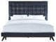 Eden Gray Velvet Bed, Queen