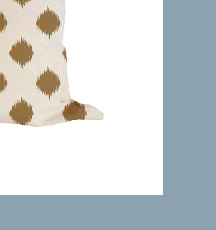 Cop-Ikat Geometric Print Placement, Khaki, Set of 4