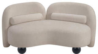 Daphne Upholstered Chair/Loveseat/Sofa, Beige, Chenille Fabric, Loveseat