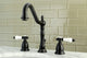 Kingston Brass Widespread Bathroom Faucet With Brass Pop-Up, Oil Rubbed Bronze