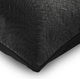 Textured Black Faux Leather & Suede 16"x16" Pillow Cover, Black Diamond