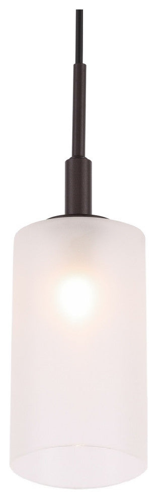 Pendant, Bronze, Faux Opal Cylinder, Bronze, 1-Light Mini