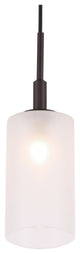 Pendant, Bronze, Faux Opal Cylinder, Bronze, 1-Light Mini