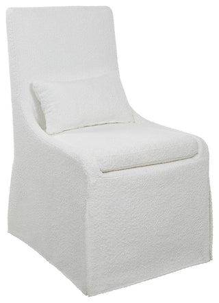 Coley White Armless Chair