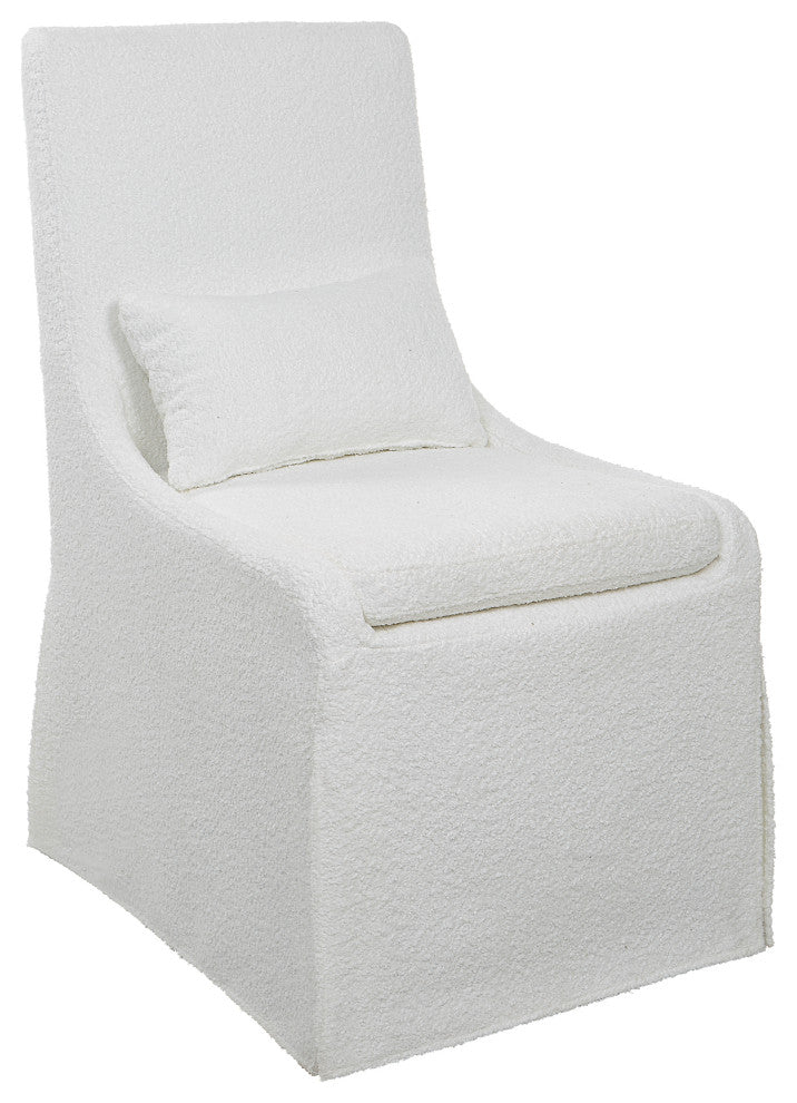 Coley White Armless Chair