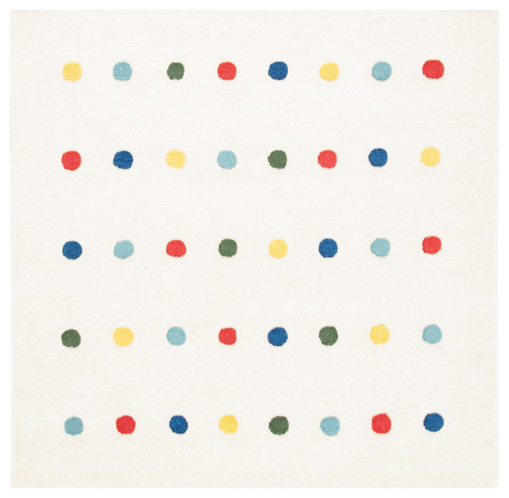 Safavieh Kids Collection, SFK101 Rug, Ivory, 3' Square