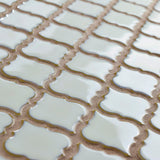 Hudson Tangier Mosaic Floor and Wall Tile, Silk White, Sample