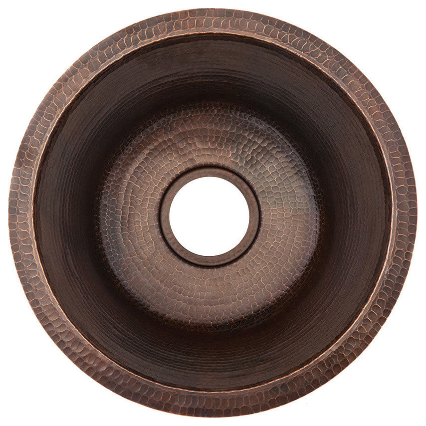 Premier Copper Products BR17DB 17" Large Round Copper Bar/Prep Sink