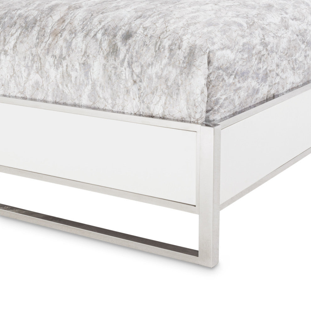 State St. Cal. King Short Panel Bed - Off White