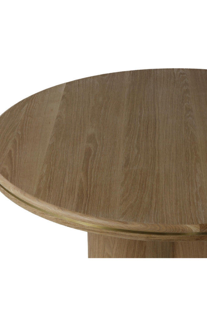 Natural Oak Pedestal Dining Table, Andrew Martin Angelo
