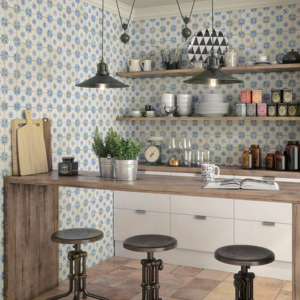 Mirambel Azul Ceramic Floor and Wall Tile