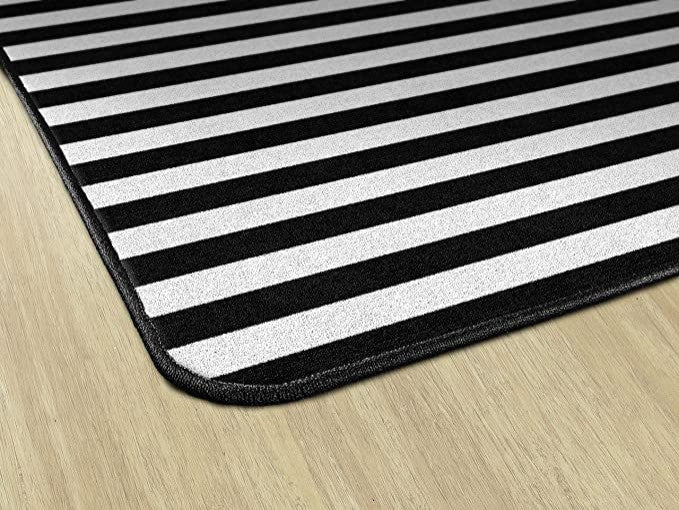 Flagship Carpets CA1888-44SG Schoolgirl Style Simply Stylish Black/White Stripe