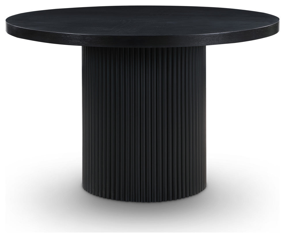 Belinda Beech Wood Dining Table, Black, 48" W x 48" D x 31" H