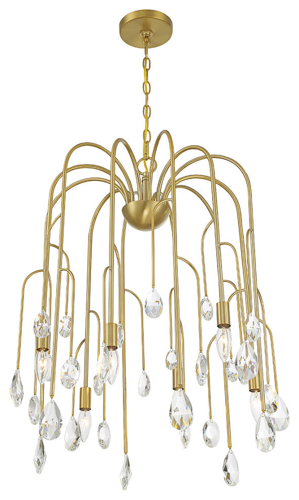Anholt 6-Light Chandelier, Noble Brass