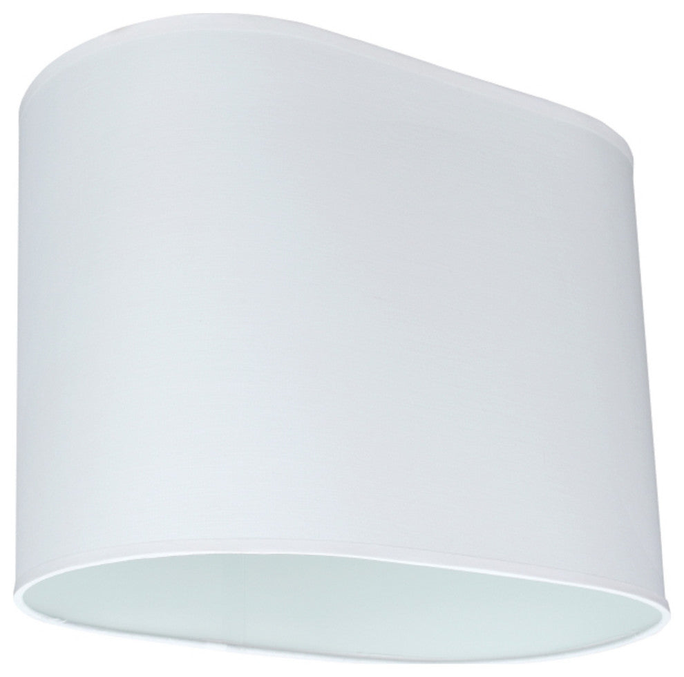 Aspen Creative 37001 Oval Hardback Shaped Spider Lamp Shade in Off-White