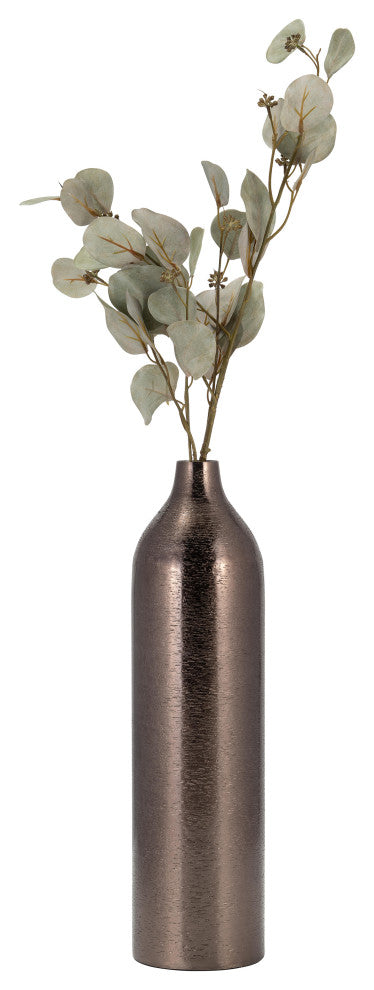 Metal, 18"H Cylinder Vase, Black