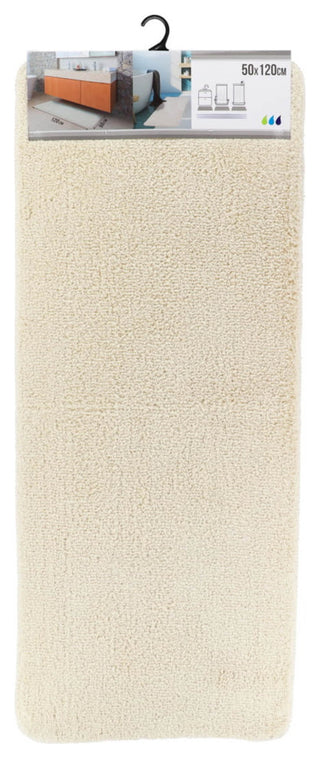 Microfiber Polyester Double Sink Bath Mat Runner - 48"L x 20"W, Off White