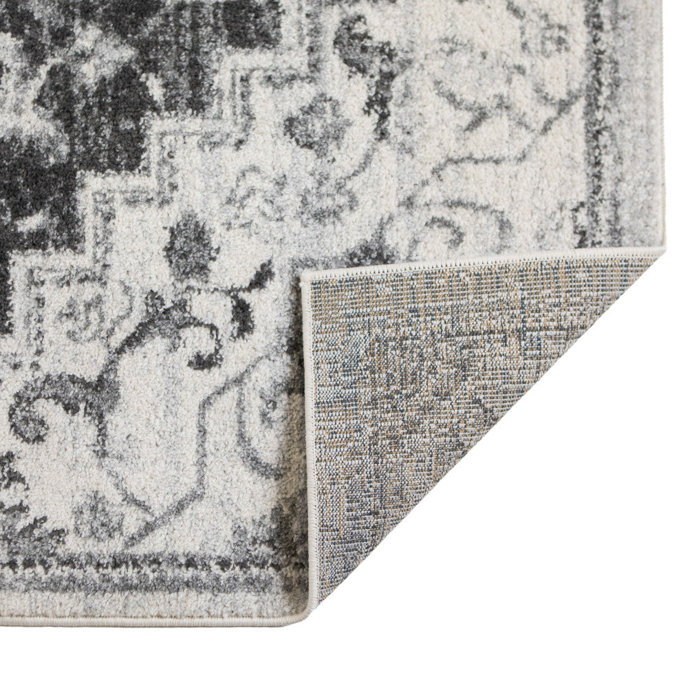 Alexandria Yana Power-Loomed Polypropylene Area Rug, Dark Gray, 2'6" X 10'3"