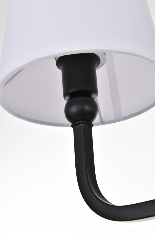 3 Light Black And Clear Bath Sconce